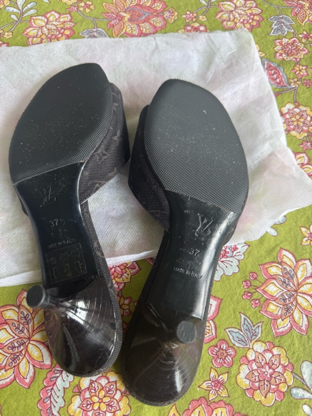 Louis Vuitton Dark Brown Monogram Bow Slide Mules - Picture 4 of 4